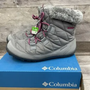 Columbia Youth Minx Shorty Waterproof Winter Boots Girls US 7 Gray