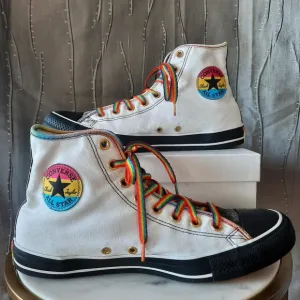 Converse Chuck Taylor Rainbow Sneakers Pride HiTop Unisex Mens 10.5 W 12.5