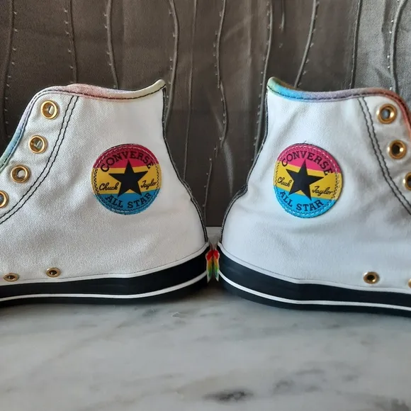 Converse Chuck Taylor Rainbow Sneakers Pride HiTop Unisex Mens 10.5 W 12.5
