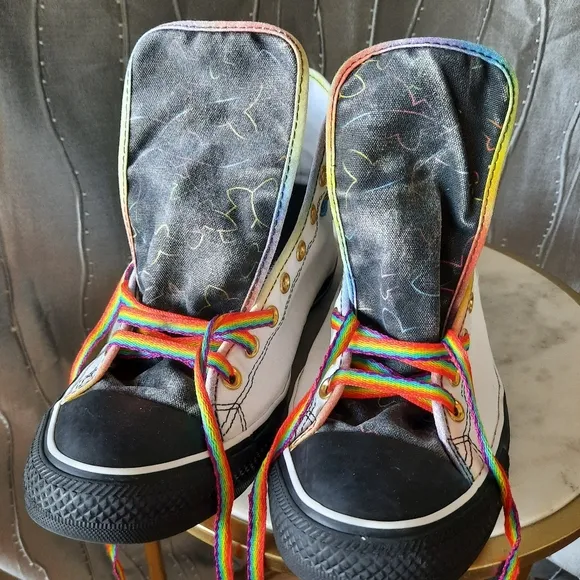 Converse Chuck Taylor Rainbow Sneakers Pride HiTop Unisex Mens 10.5 W 12.5
