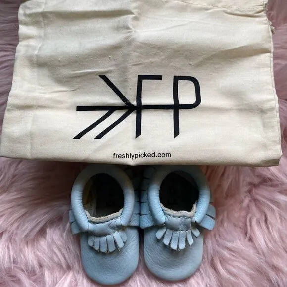 COPY - *NWT* Freshly Picked Baby Blue Moccasins Size 0