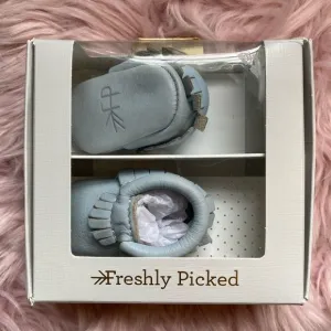 COPY - *NWT* Freshly Picked Baby Blue Moccasins Size 0