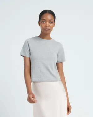 cotton cashmere tee - grey