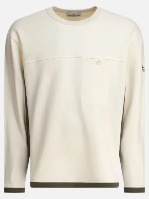 Cotton fleece crewneck sweatshirt