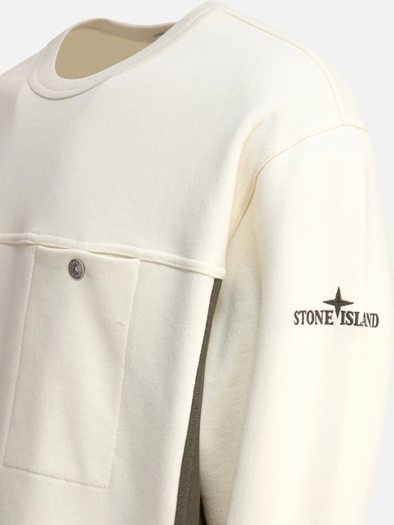 Cotton fleece crewneck sweatshirt