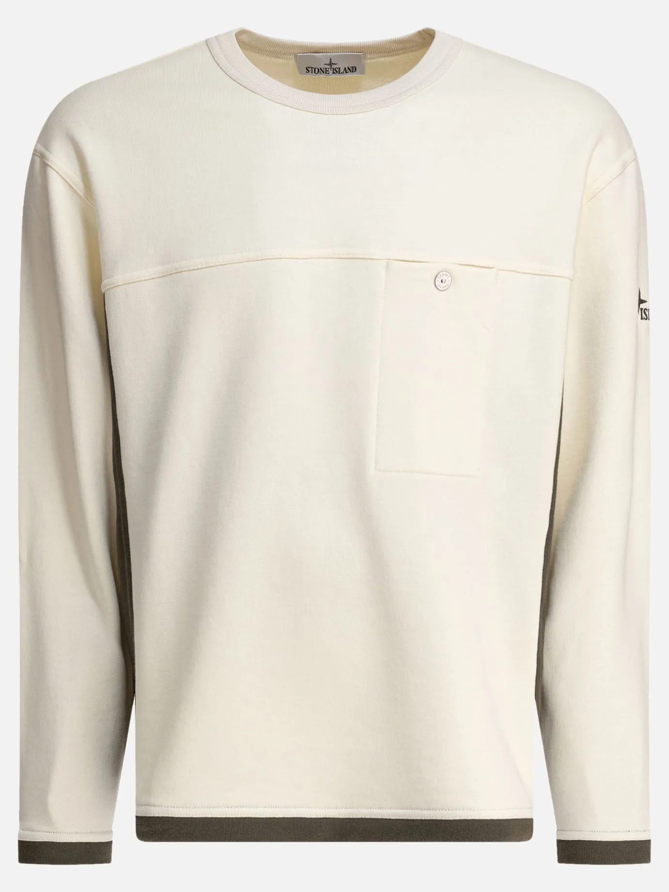 Cotton fleece crewneck sweatshirt