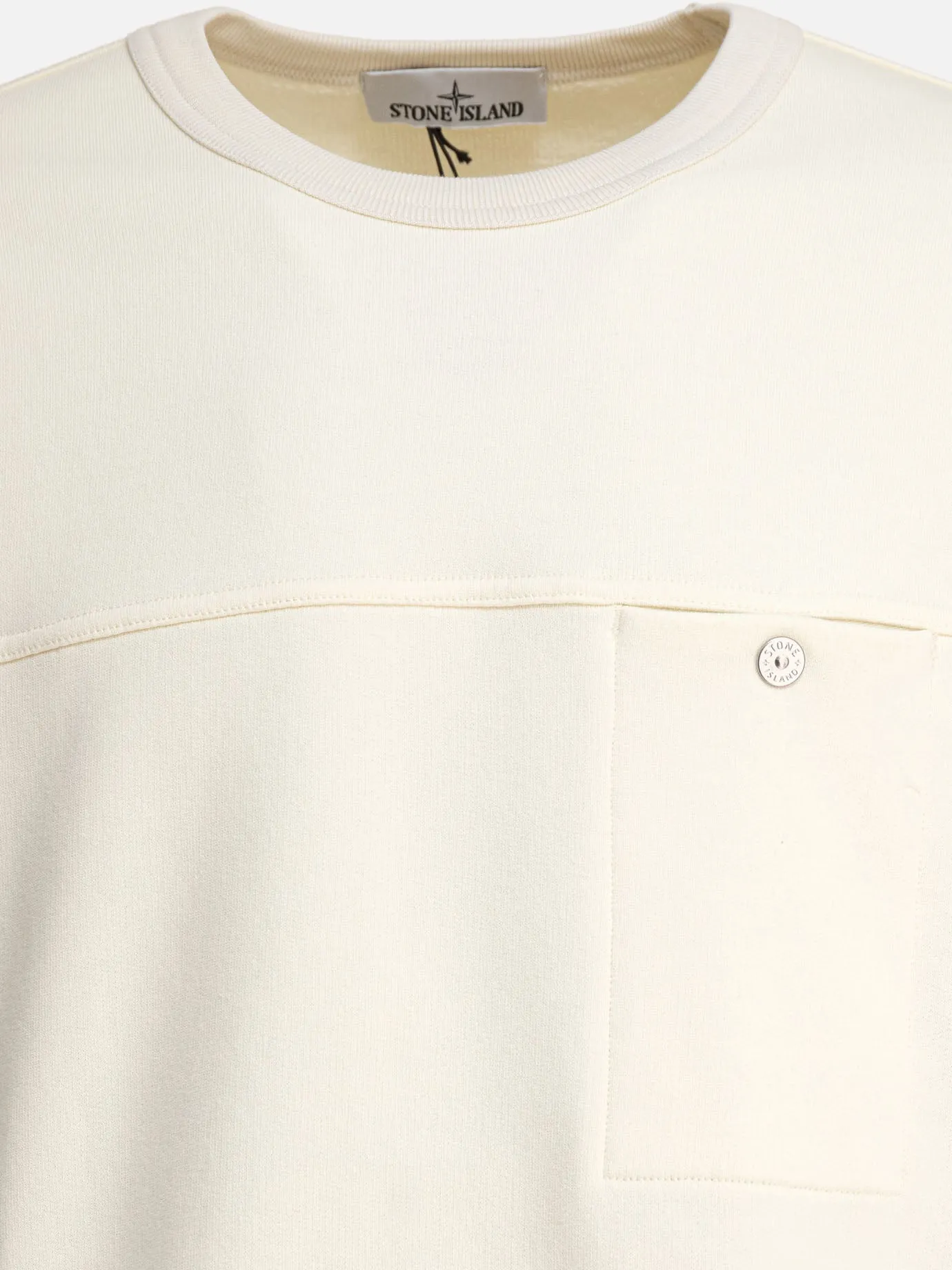 Cotton fleece crewneck sweatshirt