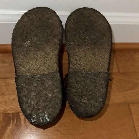 Crewcuts J. Crew Brown Fur Lined Nubuck Chukka Boots Sz 11