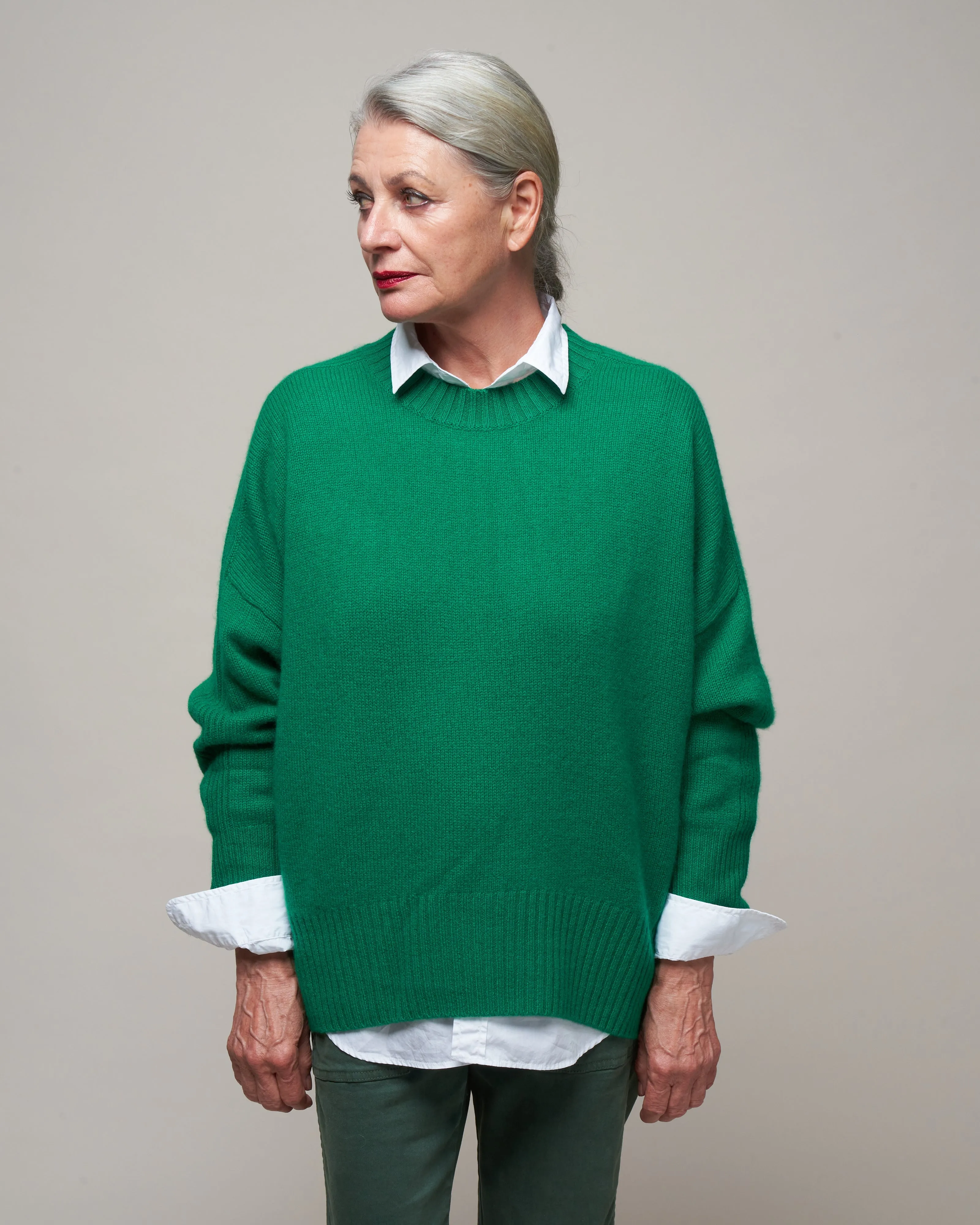crewneck sweater - parakeet
