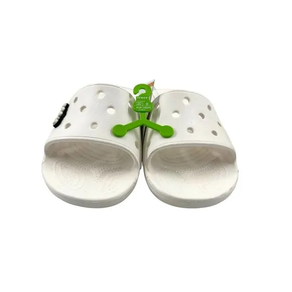 Crocs Classic Slide Sandals, Size Women's 12, Men's 10, White