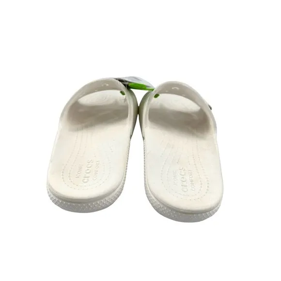 Crocs Classic Slide Sandals, Size Women's 12, Men's 10, White