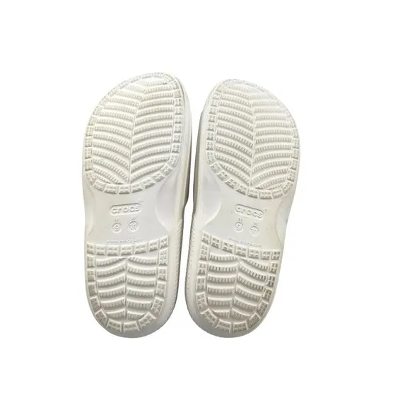 Crocs Classic Slide Sandals, Size Women's 12, Men's 10, White