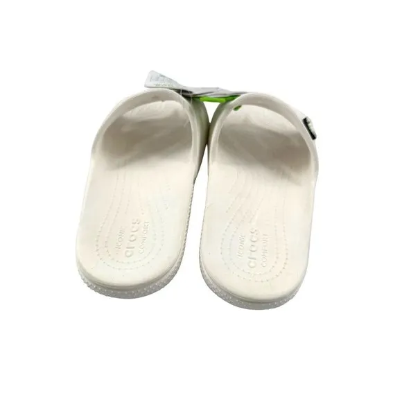 Crocs Classic Slide Sandals, Size Women's 12, Men's 10, White