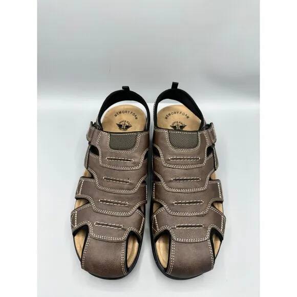 Dockers Men's Searose Closed-Toe Fisherman Sandals, Briar, Size 12 M