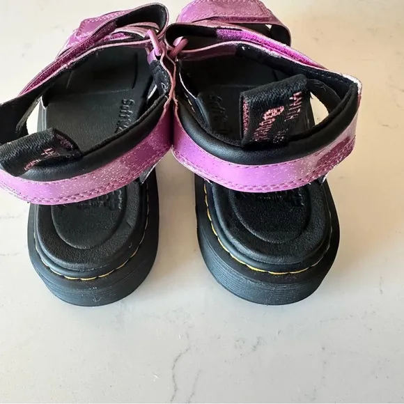Dr. Martens Klaire Pink Glitter Sandals size: 5