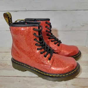 Dr. Martens New kids red glitter boots