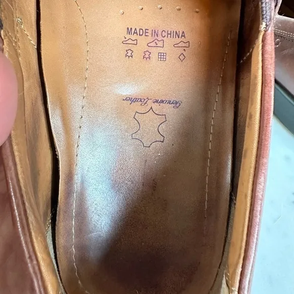 Ecco Men's Cognac Leather Penny Loafers Size EU 43