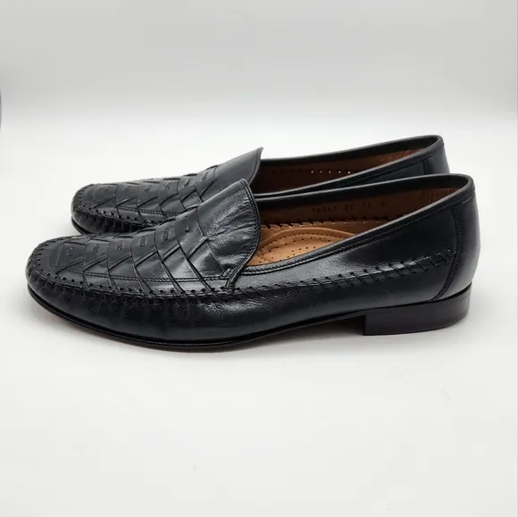 FLORSHEIM Weave Bridgeport Loafers Men’s Size 11D Black Style #18341