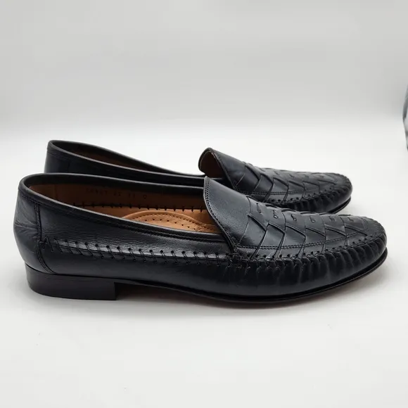 FLORSHEIM Weave Bridgeport Loafers Men’s Size 11D Black Style #18341