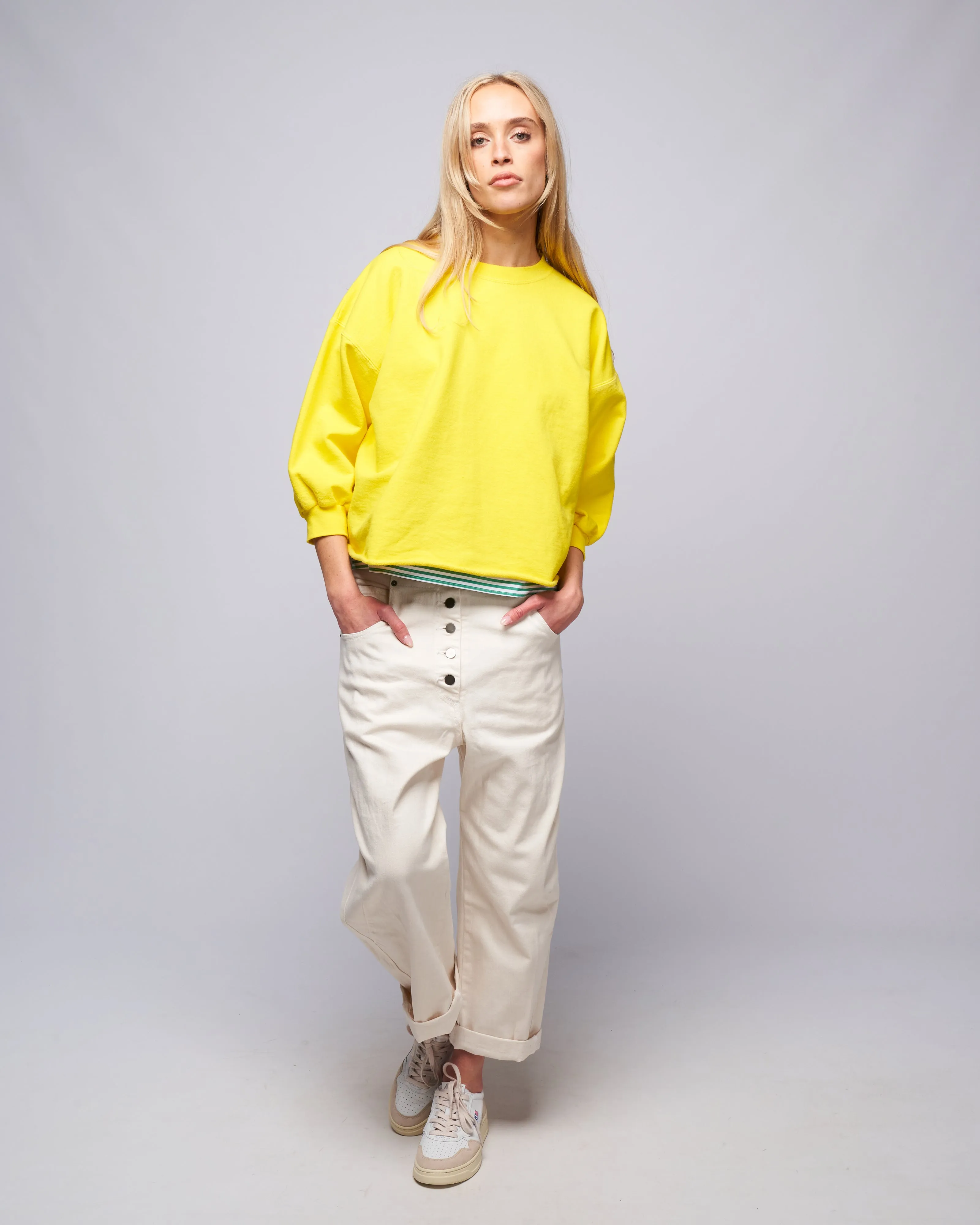 fond sweatshirt - citron