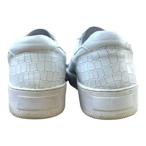 Free People Letterman White Leather Women's Platform Sneaker Shoes Size 40 / 9.5