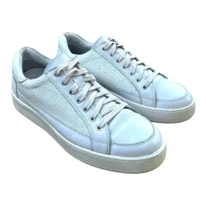 Free People Letterman White Leather Women's Platform Sneaker Shoes Size 40 / 9.5