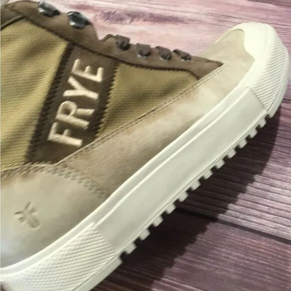 Frye Gia Lug Trail Sneaker Boots High Top Platform Tan Brown 6