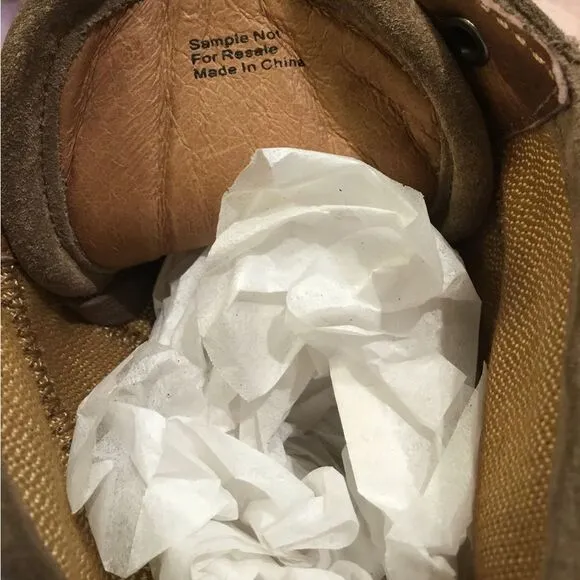 Frye Gia Lug Trail Sneaker Boots High Top Platform Tan Brown 6