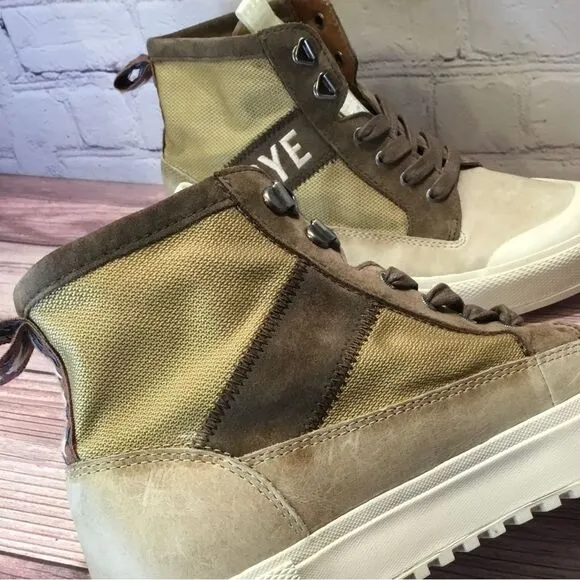 Frye Gia Lug Trail Sneaker Boots High Top Platform Tan Brown 6