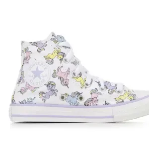 GIRLS' CONVERSE LITTLE KID CHUCK TAYLOR ALL STAR UNICORN MID SNEAKERS A00927F