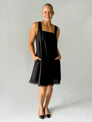 HEATHER SHIFT DRESS - BLACK