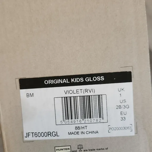 Hunter Girls Burgundy Rain Boots