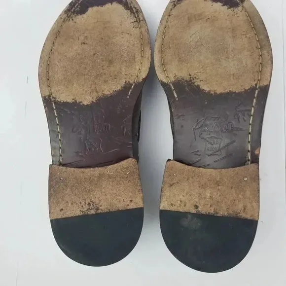 J &amp; M Men's Comfy Brown Sheepskin Loafers Sz 8M