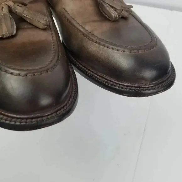 J &amp; M Men's Comfy Brown Sheepskin Loafers Sz 8M