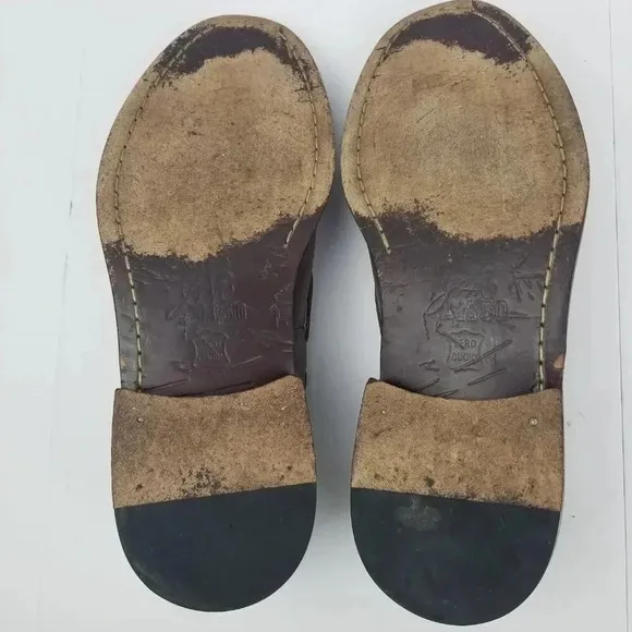 J &amp; M Men's Comfy Brown Sheepskin Loafers Sz 8M