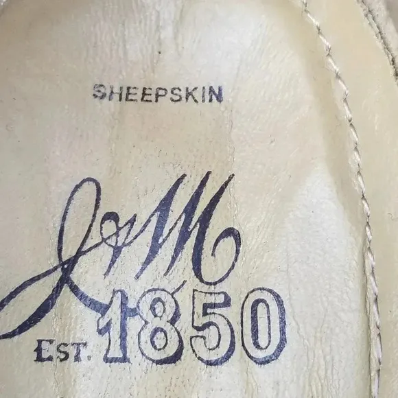 J &amp; M Men's Comfy Brown Sheepskin Loafers Sz 8M