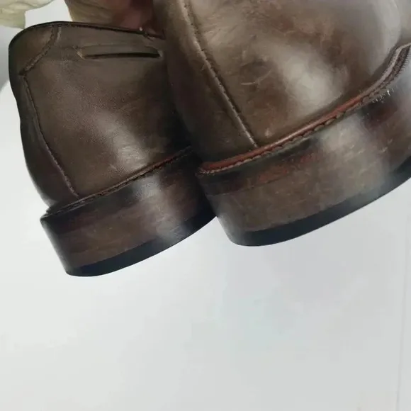 J &amp; M Men's Comfy Brown Sheepskin Loafers Sz 8M