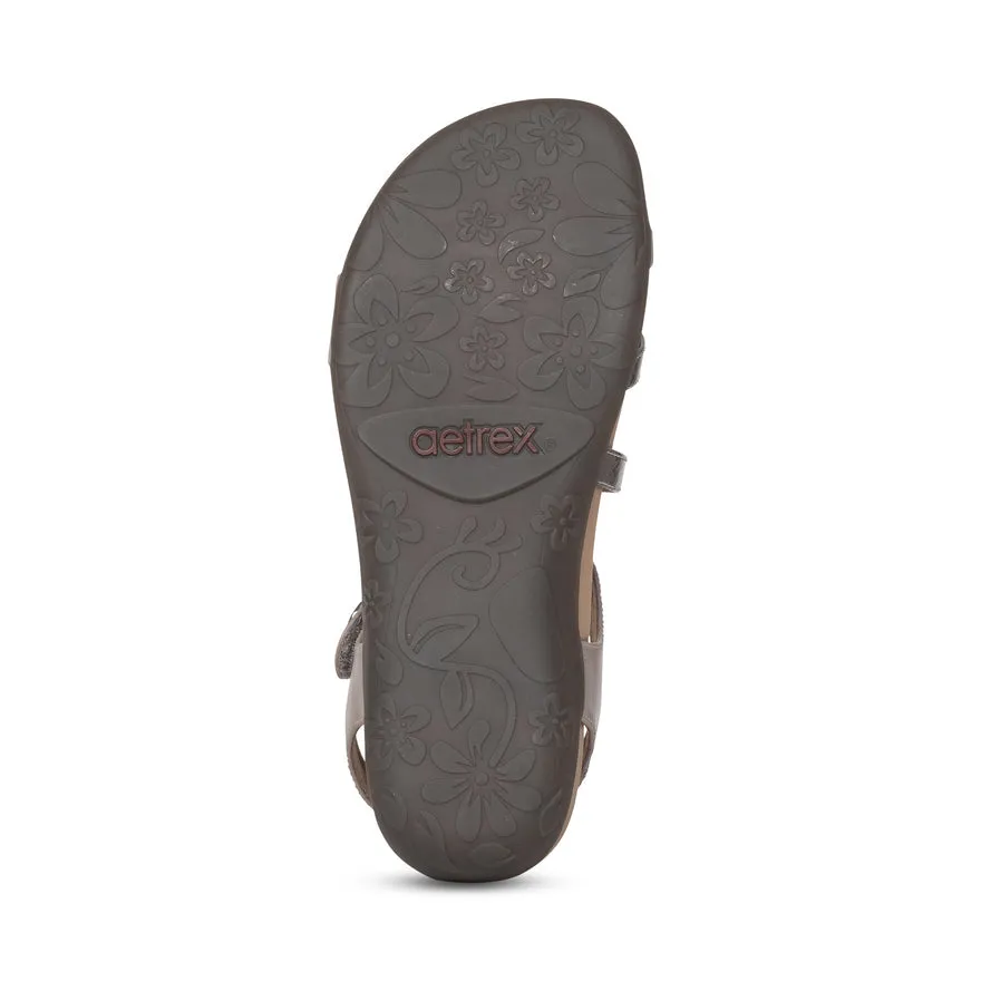 Jess Adjustable Quarter Strap Sandal - Smoke - SE216