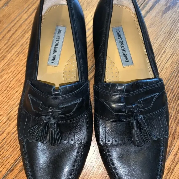 Johnston &amp; Murphy Breland Black Leather Loafers