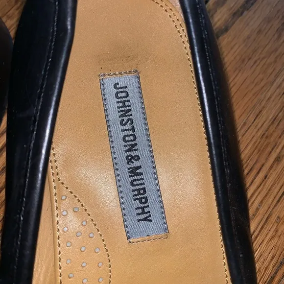 Johnston &amp; Murphy Breland Black Leather Loafers