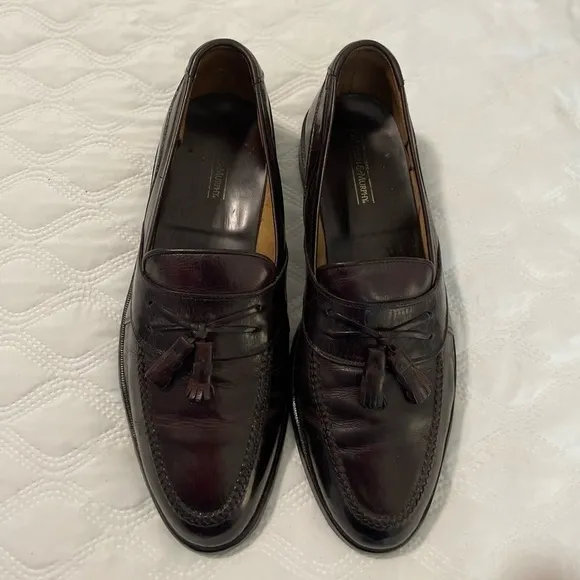Johnston &amp; Murphy Horner Tassel Loafers Size 10.5. Cognac