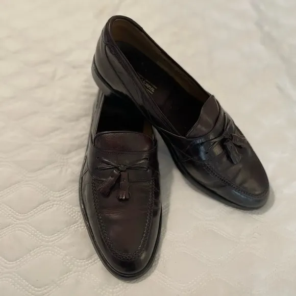 Johnston &amp; Murphy Horner Tassel Loafers Size 10.5. Cognac
