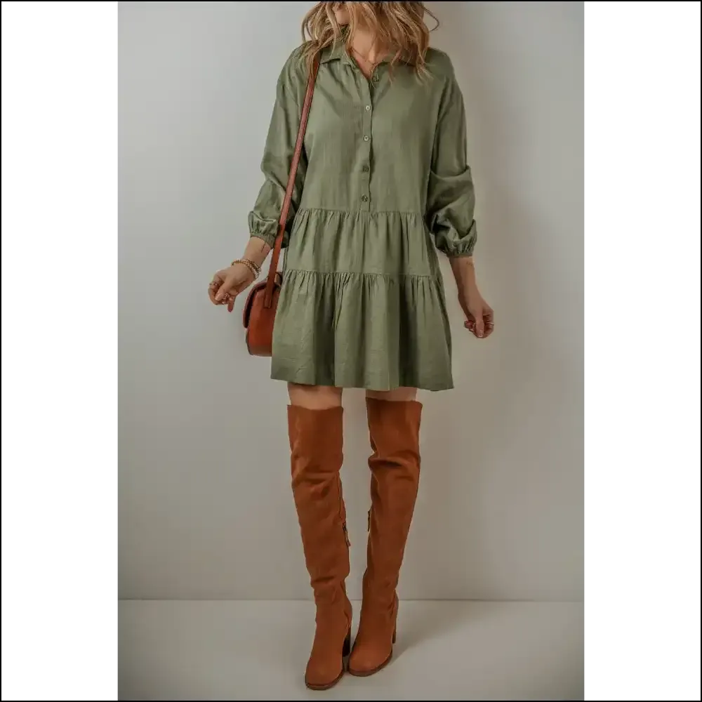 Jungle Green Puff Sleeve Dress: my Closet's Gone Wild 🤪
