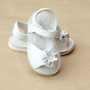 L'Amour Girls T-Strap Flower Open Toe Sandal