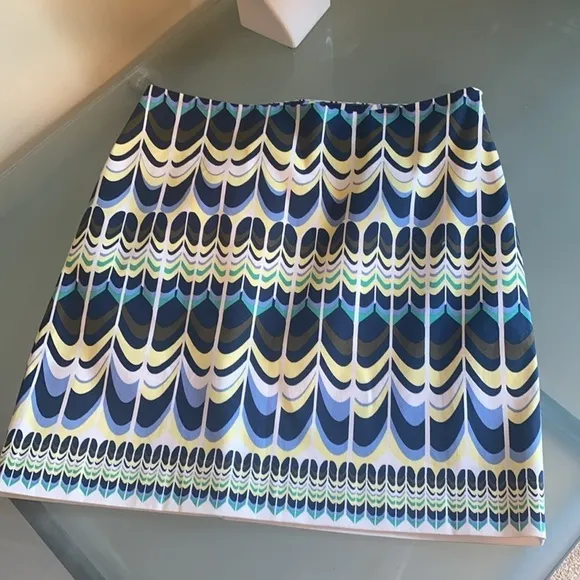 Like NEW Talbot’s Cotton Geometric Print A-line Mini Skirt with Stretch Size 10