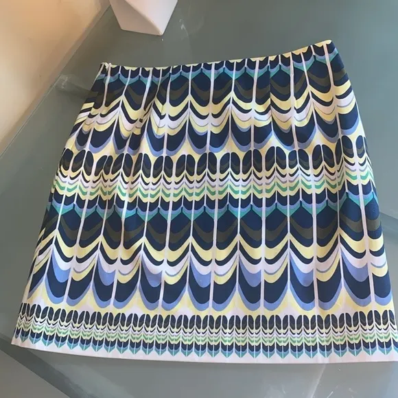 Like NEW Talbot’s Cotton Geometric Print A-line Mini Skirt with Stretch Size 10