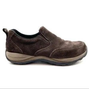 L.L. Bean Comfort Moc Suede Leather Slip On Shoes Brown Sz 9
