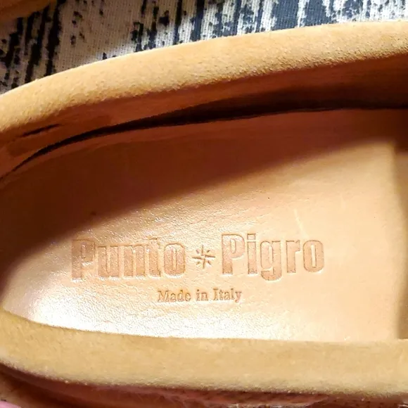 Loafer Moccasins Made in Italy Men's Slip-on Punto Pigro Size 12
