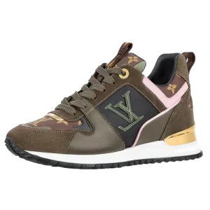Louis Vuitton "Run Away Sneakers" Brown Women's (Worn)