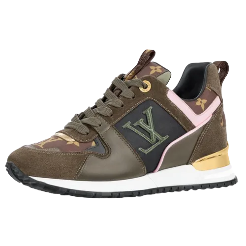 Louis Vuitton "Run Away Sneakers" Brown Women's (Worn)